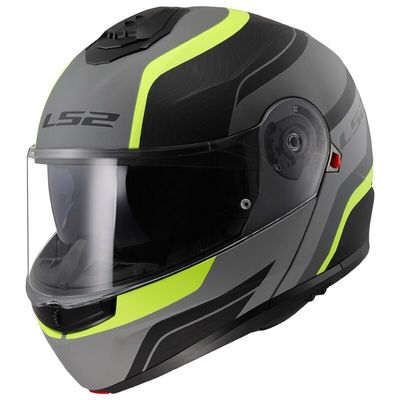 Casco Modular LS2 FF908 Strobe II Monza Negro H-V Amarillo mate