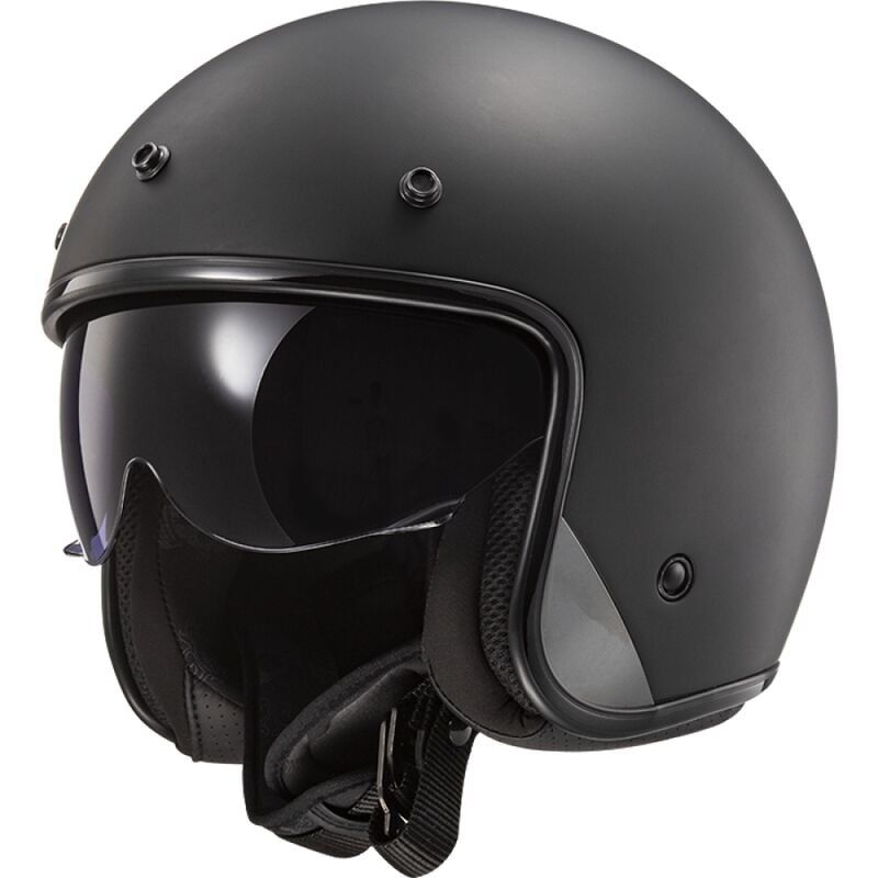 Casco Jet LS2 OF601 BOB II negro mate