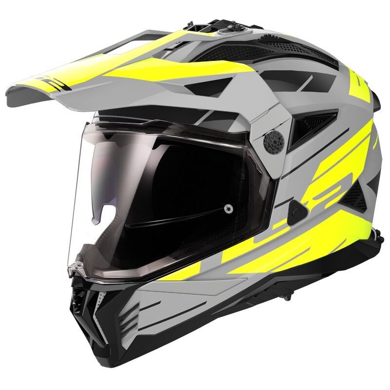 Casco Adventure LS2 MX702 PIONEER II Namib Gris H-V amarillo mate Casco Adventure LS2 MX702 PIONEER II Namib Gris H-V amarillo mate