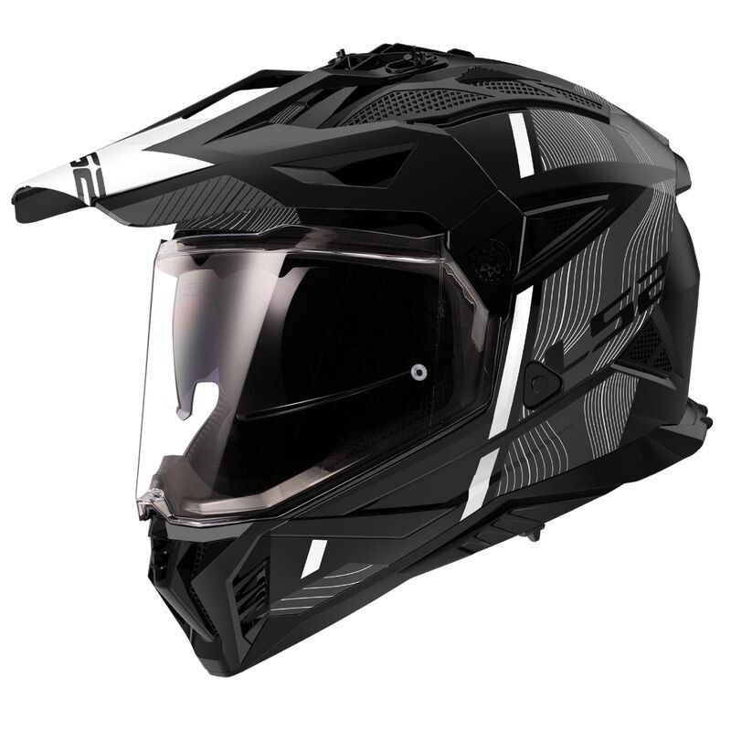 Casco Adventure LS2 MX702 PIONEER II Hill Negro Blanco Mate Casco Adventure LS2 MX702 PIONEER II Hill Negro Blanco Mate