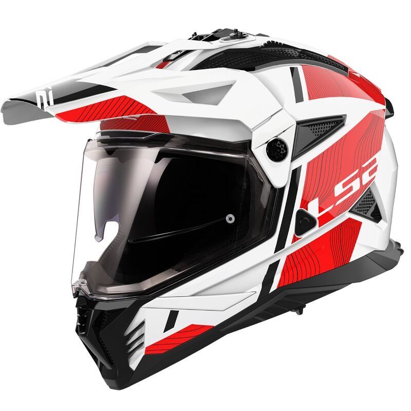 Casco Adventure LS2 MX702 PIONEER II Hill Blanco Rojo Casco Adventure LS2 MX702 PIONEER II Hill Blanco Rojo