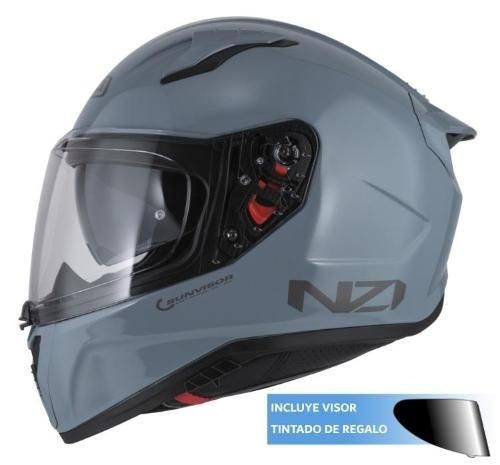 CASCO NZI FRECCIA DUO GRIS NARDO + Pantalla Ahumada de regalo