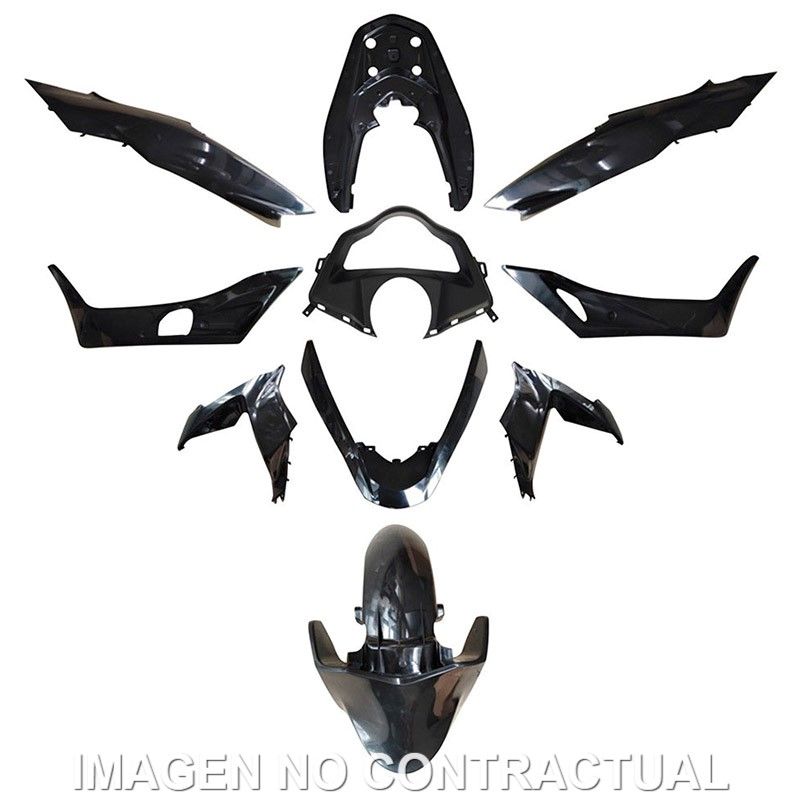 KIT PLASTICOS PARA HONDA PCX 125 NEGRO MATE 2014/2016