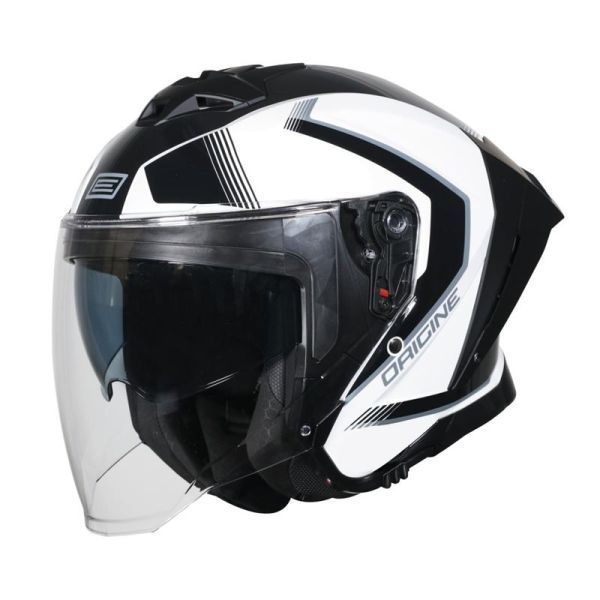 CASCO ORIGINE APRICA ESSENTIAL BLACK WHITE GLOSS (ECE22.06)