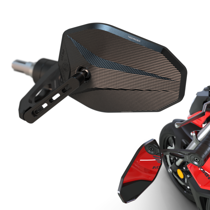 Retrovisor para extremos de manillar HIGHSIDER pro Victory-X Force-Evo Homologado