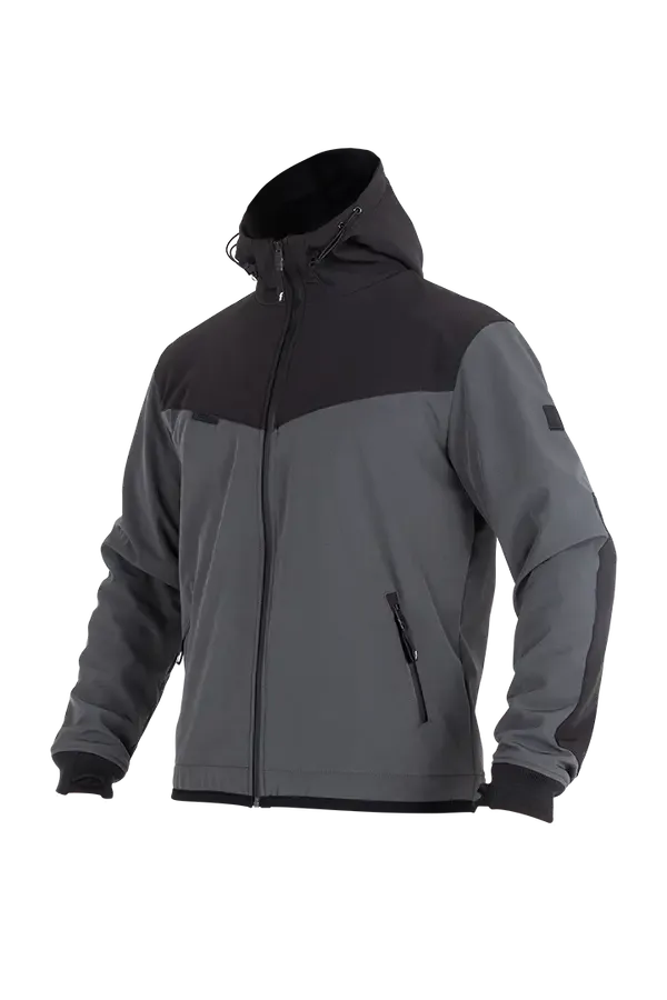 JOHN DOE JACKET HOOD XTM V3 RIP STOP SOFTSHELL GRAY/BLACK