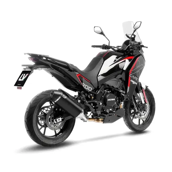 Escape Silenciador Slip-On LV-14 Black Edition LEOVINCE MUFFLER LV-14 MOTO MORINI X-CAPE 700 BK