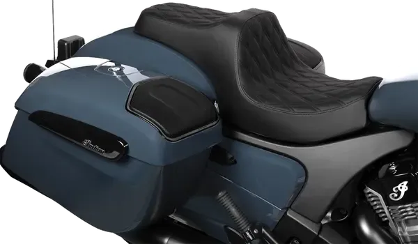 Asiento Predator III DRAG SPECIALTIES SEAT PREDATOR III FORWARD 2-UP DOUBLE DIAMOND SOLAR para Indian Challenger