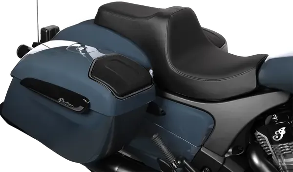 Asiento Predator III DRAG SPECIALTIES SEAT PREDATOR III FORWARD 2-UP SMOOTH SOLAR para Indian Challenger
