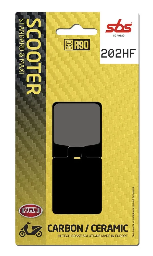 Pastillas de freno cerámicas orgánicas HF Streetc SBS BRAKE PAD CAR/CER SCOOT para GILERA / PIAGGIO / PEUGEOT / SYM / VESPA