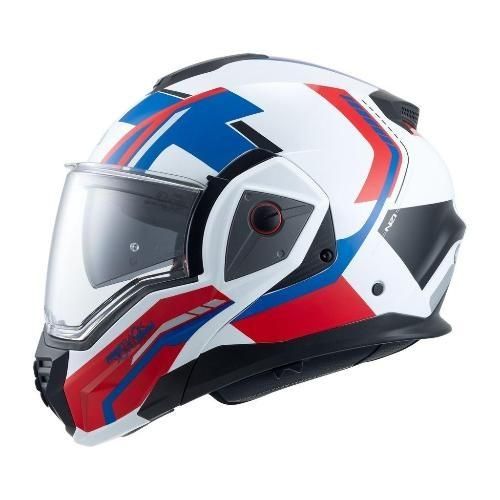 Casco Nzi Modular FASTBACK DUO SHADOW WHITE&RED&BLUE Casco Nzi Modular FASTBACK DUO SHADOW WHITE&RED&BLUE
