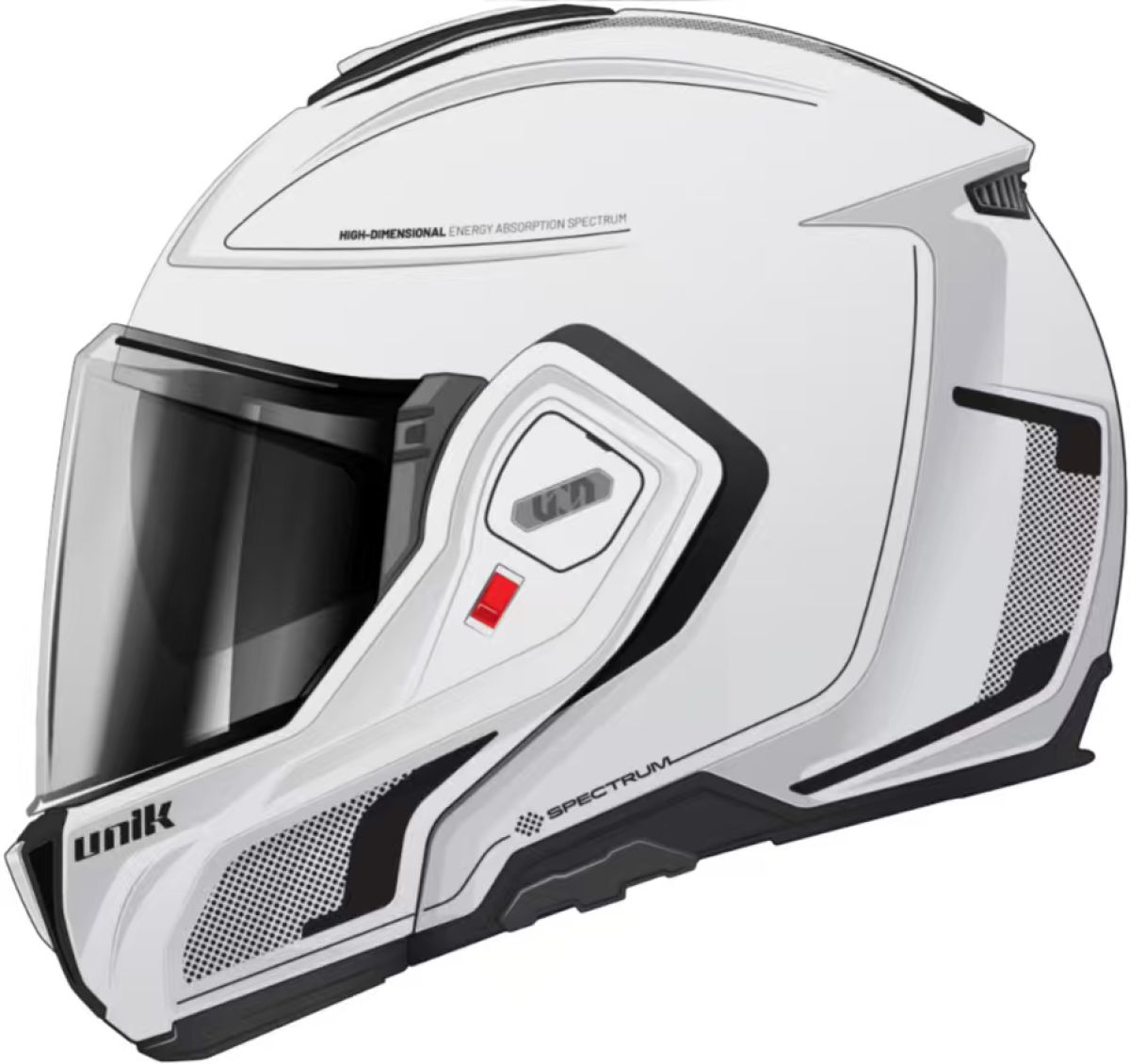 Casco Modular Unik Flip-Back Spectrum DV Dotty Blanco y Negro Casco Modular Unik Flip-Back Spectrum DV Dotty Blanco y Negro