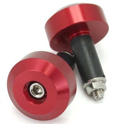 CONTRAPPESO MANUBRIO DINGO SCOOT/ MAXISCOOT/ MOTO ROSSO Ø14mm (COPPIA) UNIVERSAL