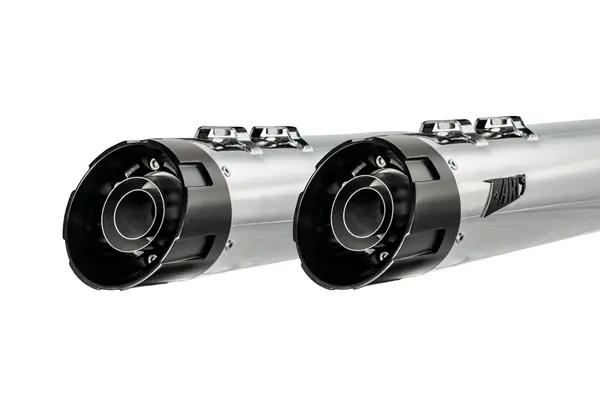 Escape Silenciador Slip-On para H-D Tourings E5+ / 25+ ZARD TOURING SLIP-ONS RACING CHROME 25+ Homologado