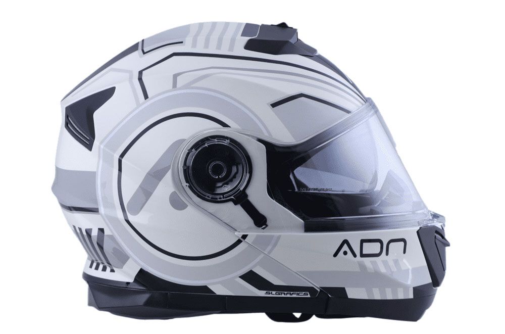 Casco Modular ADN AUDACE PULSAR WHITE GREY