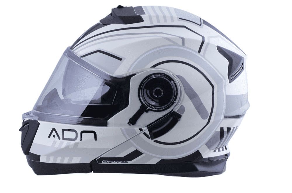 Casco Modular ADN AUDACE PULSAR WHITE GREY