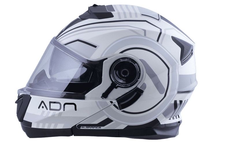Casco Modular ADN AUDACE PULSAR WHITE GREY