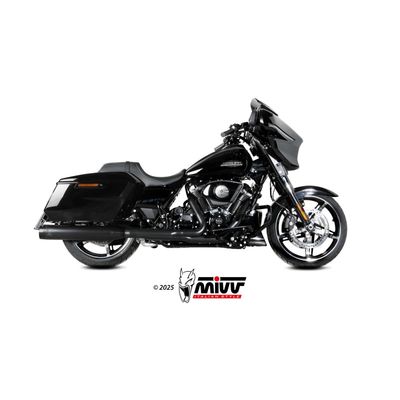 Escape Mivv 2 Slip-On HR-1 Black con Tapa de Aluminio Harley Davidson Road Glide / King / Street 2017-26
