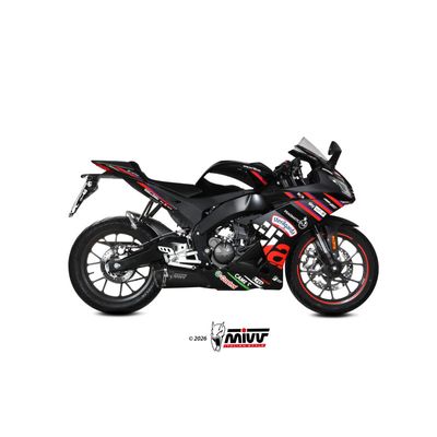 Mivv Escape Completo 1x1 DELTA RACE BLACK APRILIA RS 125 / TUONO 125 2025-26