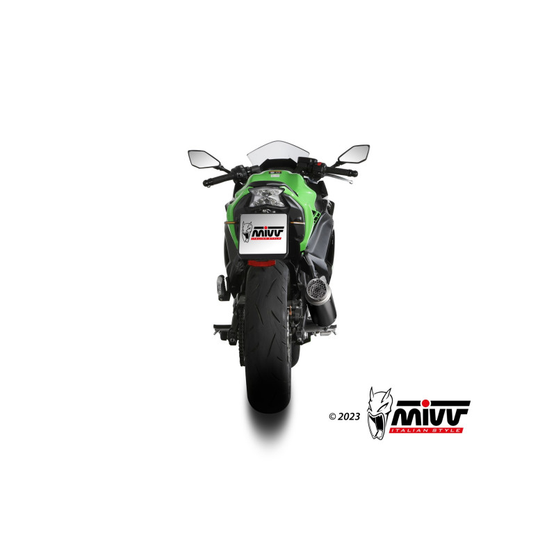 Mivv Escape Completo 2x1 GP Pro Black Kawasaki Ninja 650 / Z650 2024-26 (2 sondas lambda)