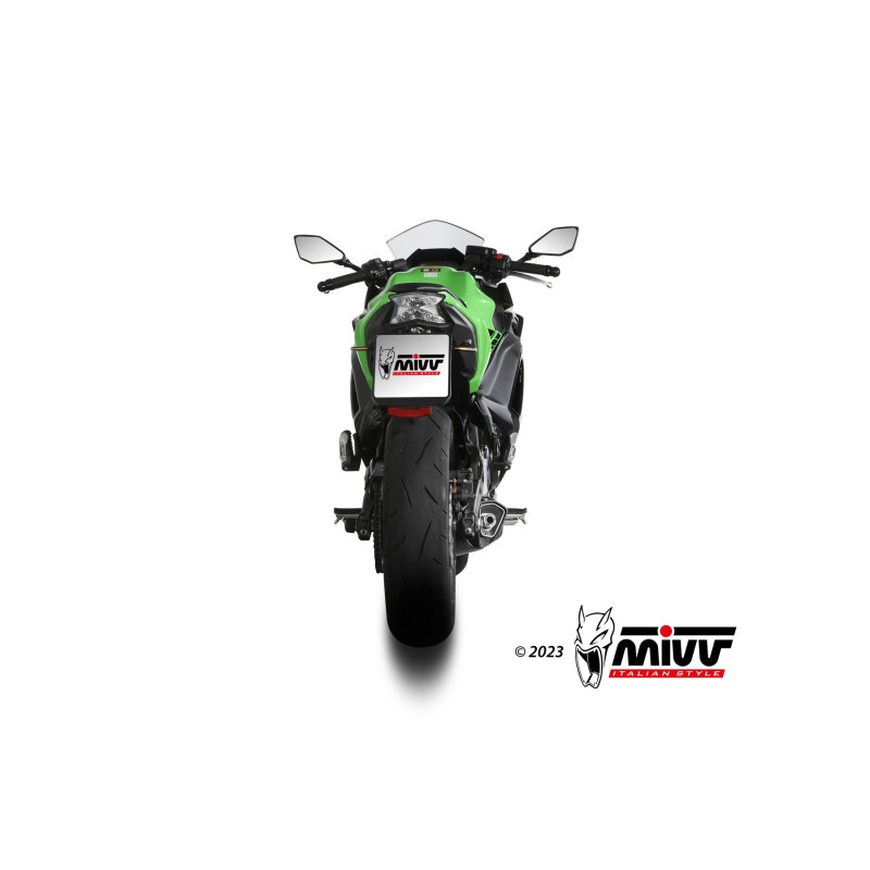 Mivv Escape Completo 2x1 Delta Race Black Kawasaki Ninja 650 / Z650 2024-26 (2 sondas lambda)