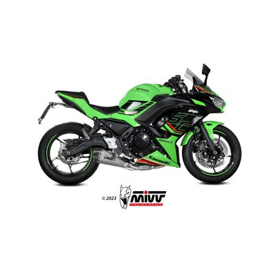 Mivv Escape Completo 2x1 Delta Race St. Steel Kawasaki Ninja 650 / Z650 2024-26 (2 sondas lambda)