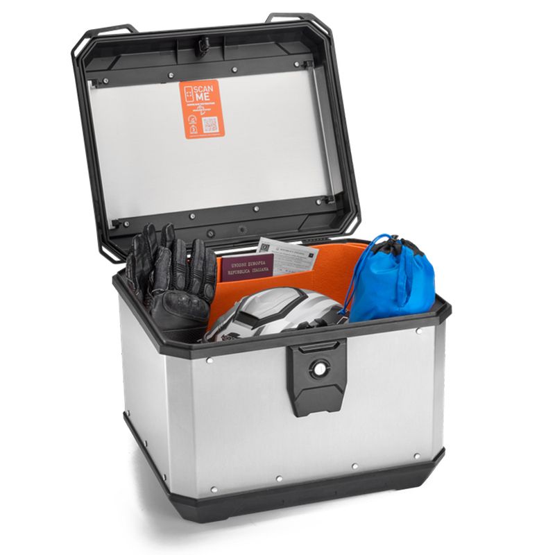 MALETA KAPPA ML 50LTS K´METROBOX ALUMINIO NATURAL MONOLOCK