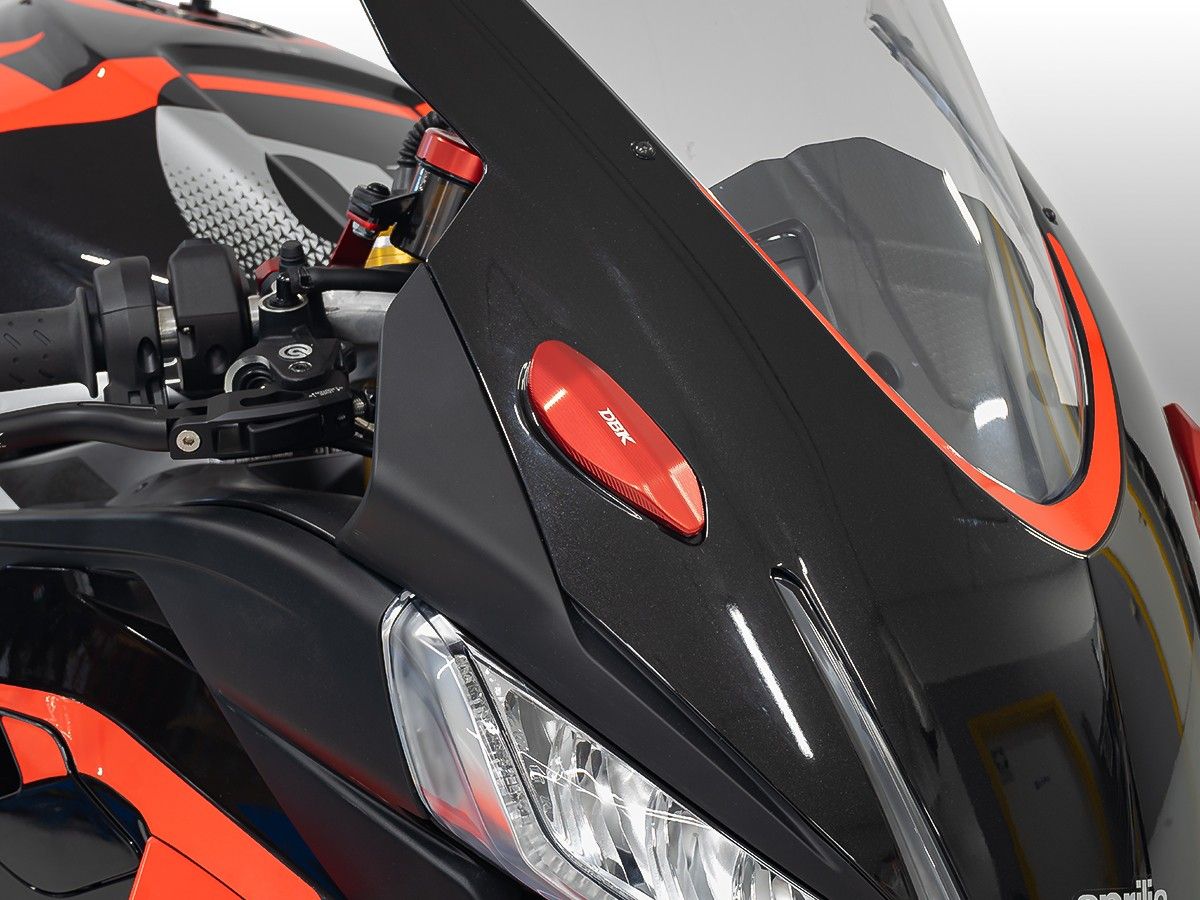 Ducabike Kit de tapas para orificios de espejos CNC - Aprilia RS660 / RSV4