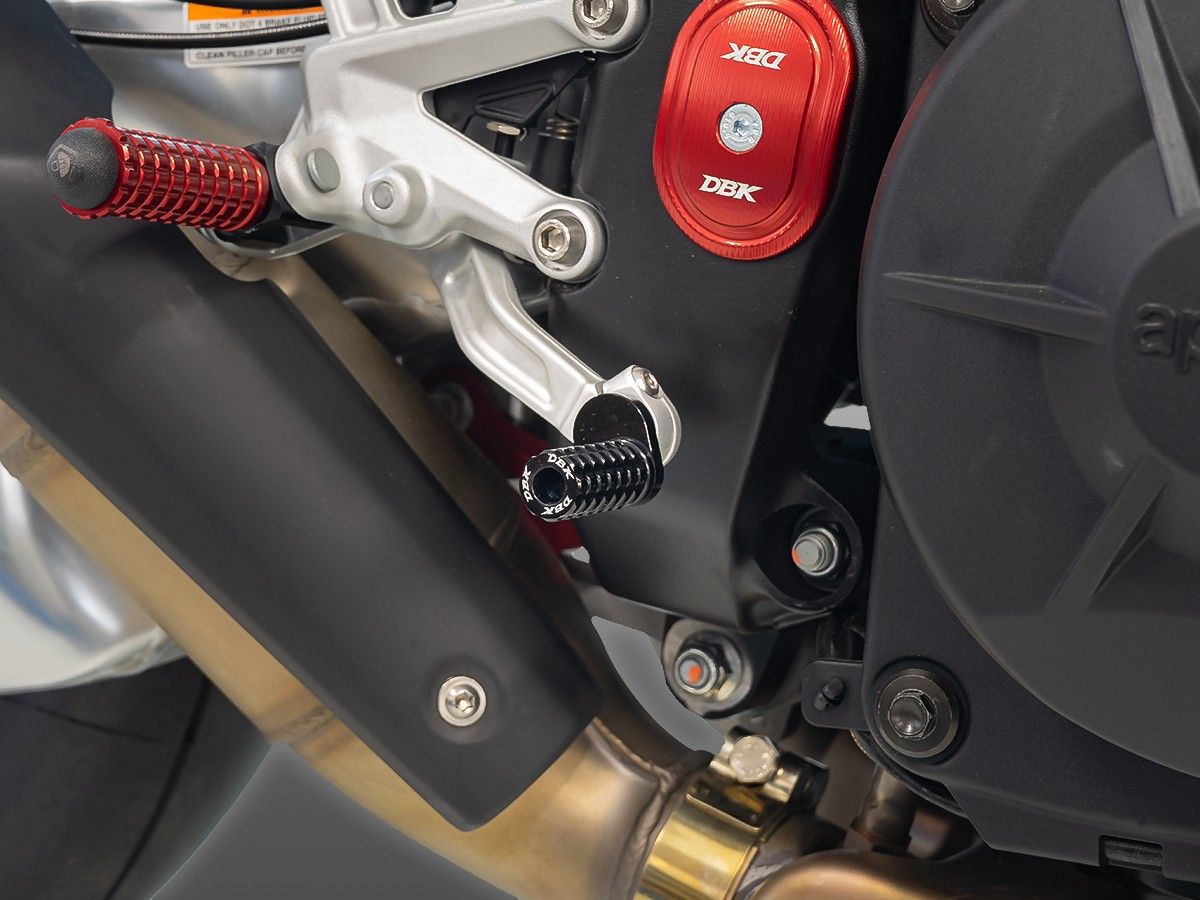 DUCABIKE Puntera de palanca excéntrica CNC con agarre extra - Aprilia