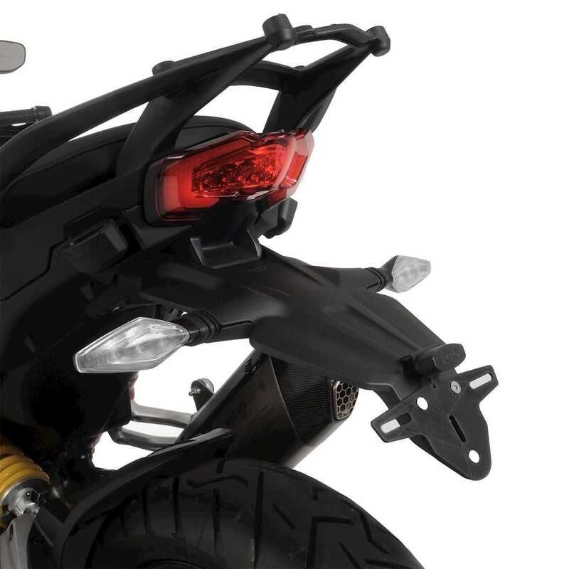 Portamatrículas R&G RACING - Negroc para  Ducati Multistrada V4,Sport '21- '24 & Multistrada V4S '21