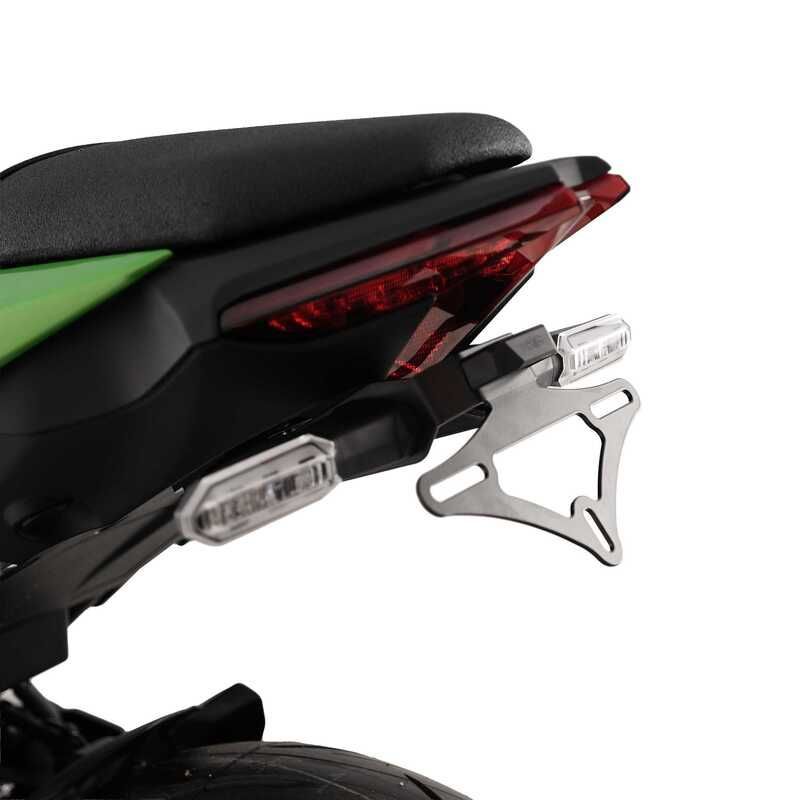 Portamatrículas R&G RACING - Negro para Kawasaki Z650 S ’26-, Z650 ’17- y Ninja 650 ’17-