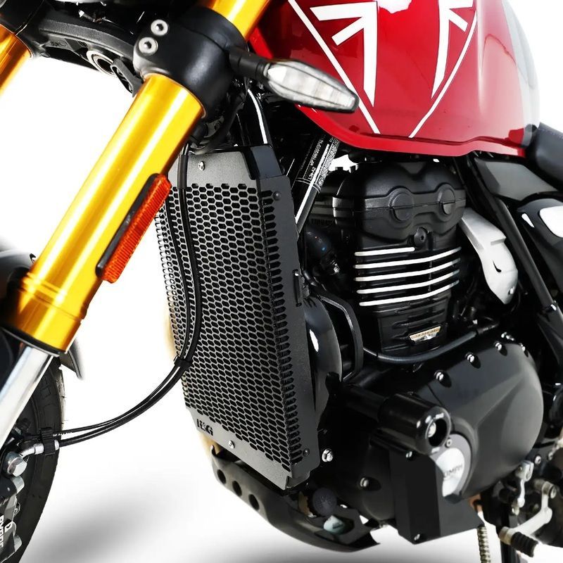 Protector de radiador R&G RACING Pro - negro  TRIUMPH SPEED 400 / SCRAMBLER 400 X