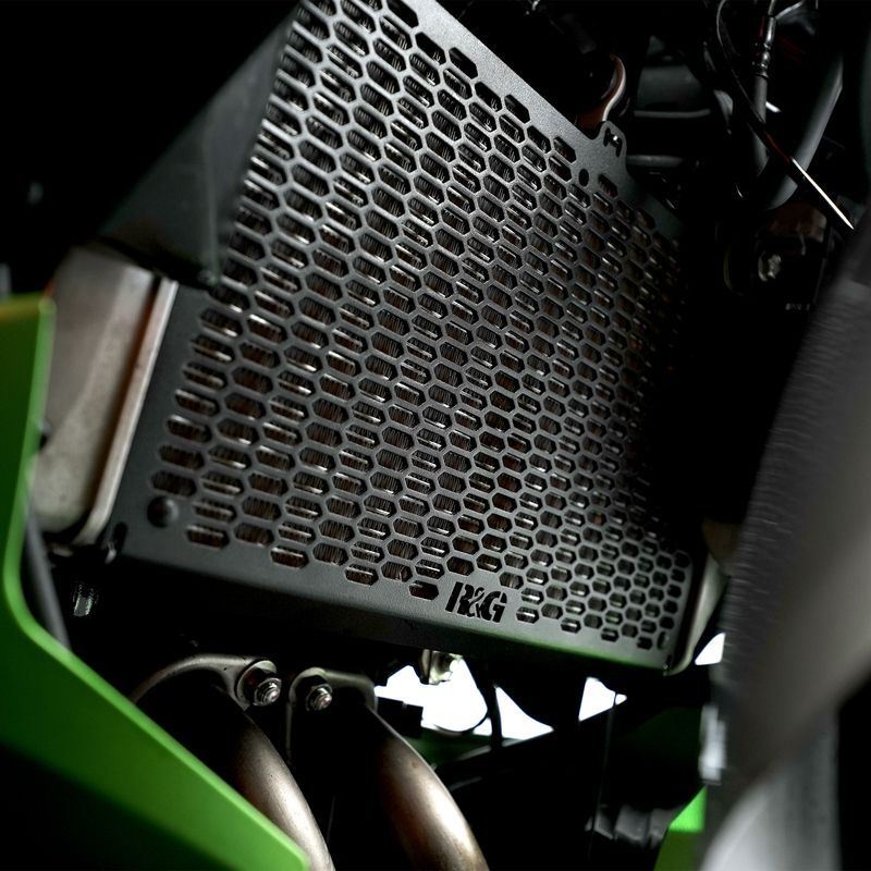 Protector de radiador R&G RACING Pro - negro para KAWASAKI NINJA 7 HÍBRIDA