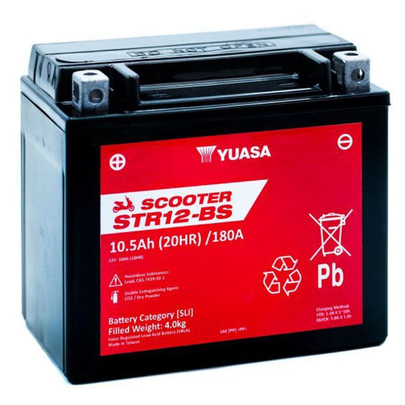 BATERIA YUASA STR12-BS-CP SIN MANTENIMIENTO SCOOTER RANGE