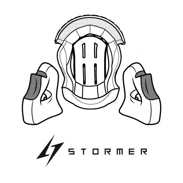 Interior completo Casco Stormer Prime Marrón