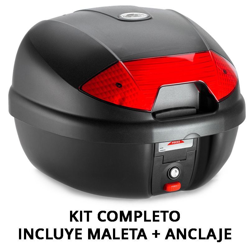 KIT COMPLETO KAPPA MALETA 30L MONOLOCK Incluye Anclaje KR1166 + Maleta K30N para Honda 125/350 - NSS Forza / ADV 350
