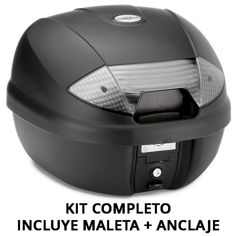 KIT COMPLETO KAPPA MALETA 30L MONOLOCK Incluye Anclaje KR1166 + Maleta K30NT para Honda 125/350 - NSS Forza / ADV 350