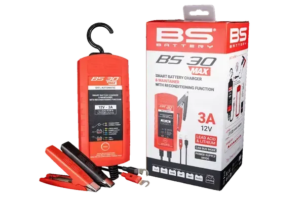 Cargador BS30 Max 12V 3A BS BATTERY CHARGER BS30 MAX 12V 3A