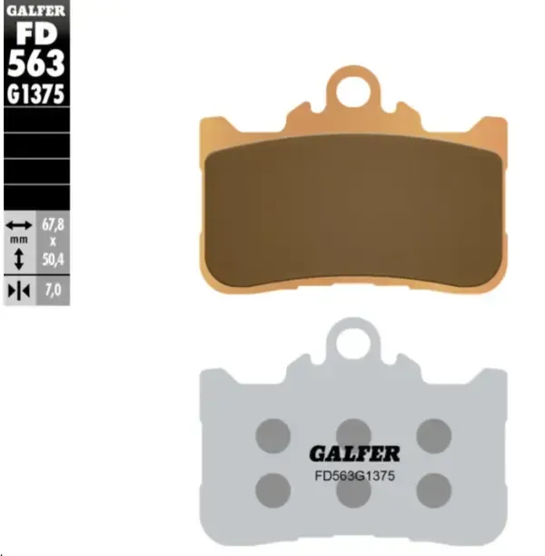 Pastillas de freno sinterizadas HH delanteras GALFER BRAKE PAD SINTERED SPORT para HONDA CB / CBR 500/750 - KAWASAKI Z900 / VOGE DS 800