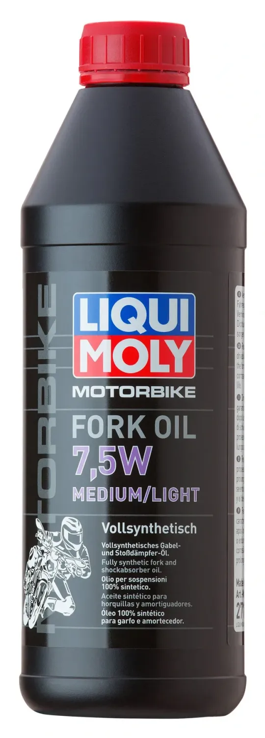 Aceite de horquilla / amortiguador LIQUI MOLY Sintético 7,5W Medium / Light - Botella 1L