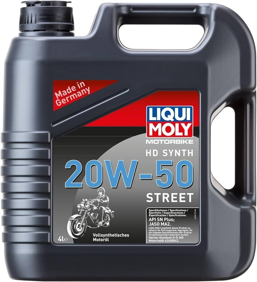 Aceite de motor LIQUI MOLY Sintético 4T 20W-50 HD V-Twin - Garrafa 4L