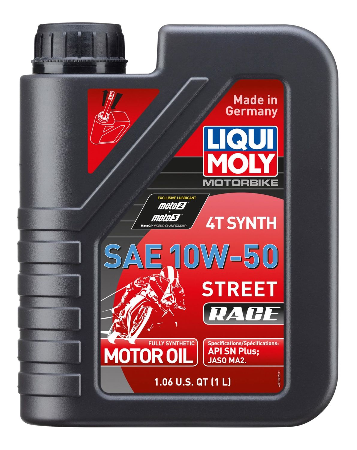 Aceite de motor LIQUI MOLY Sintético 4T 10W-50 Street Race - Botella 1L