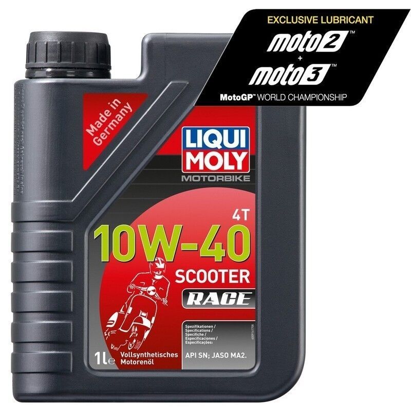 Aceite de motor LIQUI MOLY Sintético 4T 10W-40 Scooter Race - Botella 1L