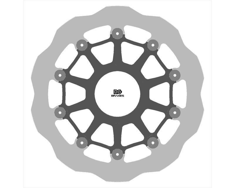 Disco de freno delantero NG BRAKES ondulado fijo para Rieju Aventura Rally 307