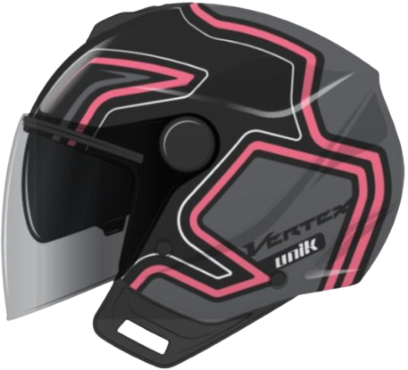 Casco jet Unik Vertex DV con gafa solar circuit pink Casco jet Unik Vertex DV con gafa solar circuit pink