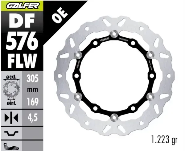 DISCO DE FRENO FIXED WAVE GALFER DELANTERO PARA VOGE DS 900 X