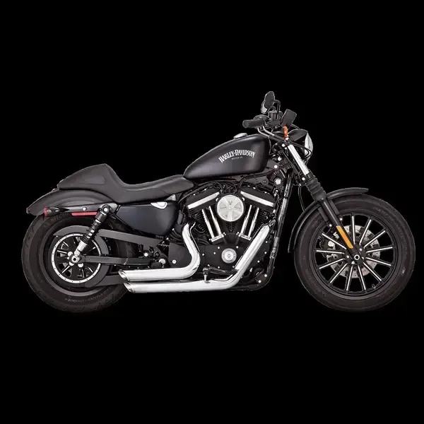 Sistema de escape Shortshots Staggered cromado Vance & Hines EXHAUST SHORTSHOTS RACE STAGGERED para Harley Davidson SFTL 86-09 - CH