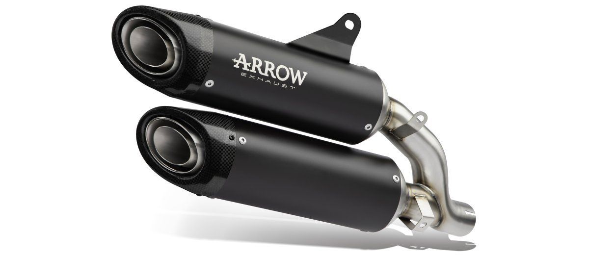 Escape ARROW Round-Sil no homologado en titanio negro para DUCATI MONSTER V2 2026 Escape ARROW Round-Sil no homologado en titanio negro para DUCATI MONSTER V2 2026