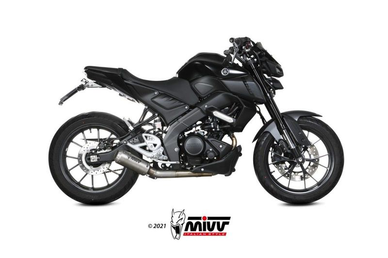 Escape completo no homologado Mivv MK3 en Acero inox. para YAMAHA MT 125 20-24 | YZF-R 125 19-24
