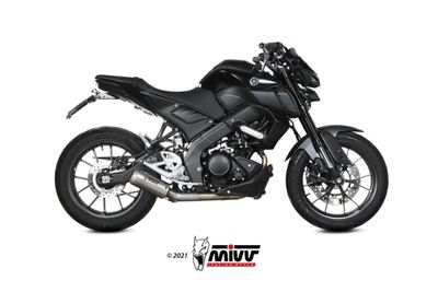 Escape completo no homologado Mivv MK3 en Acero inox. para YAMAHA MT 125 20-24 | YZF-R 125 19-24